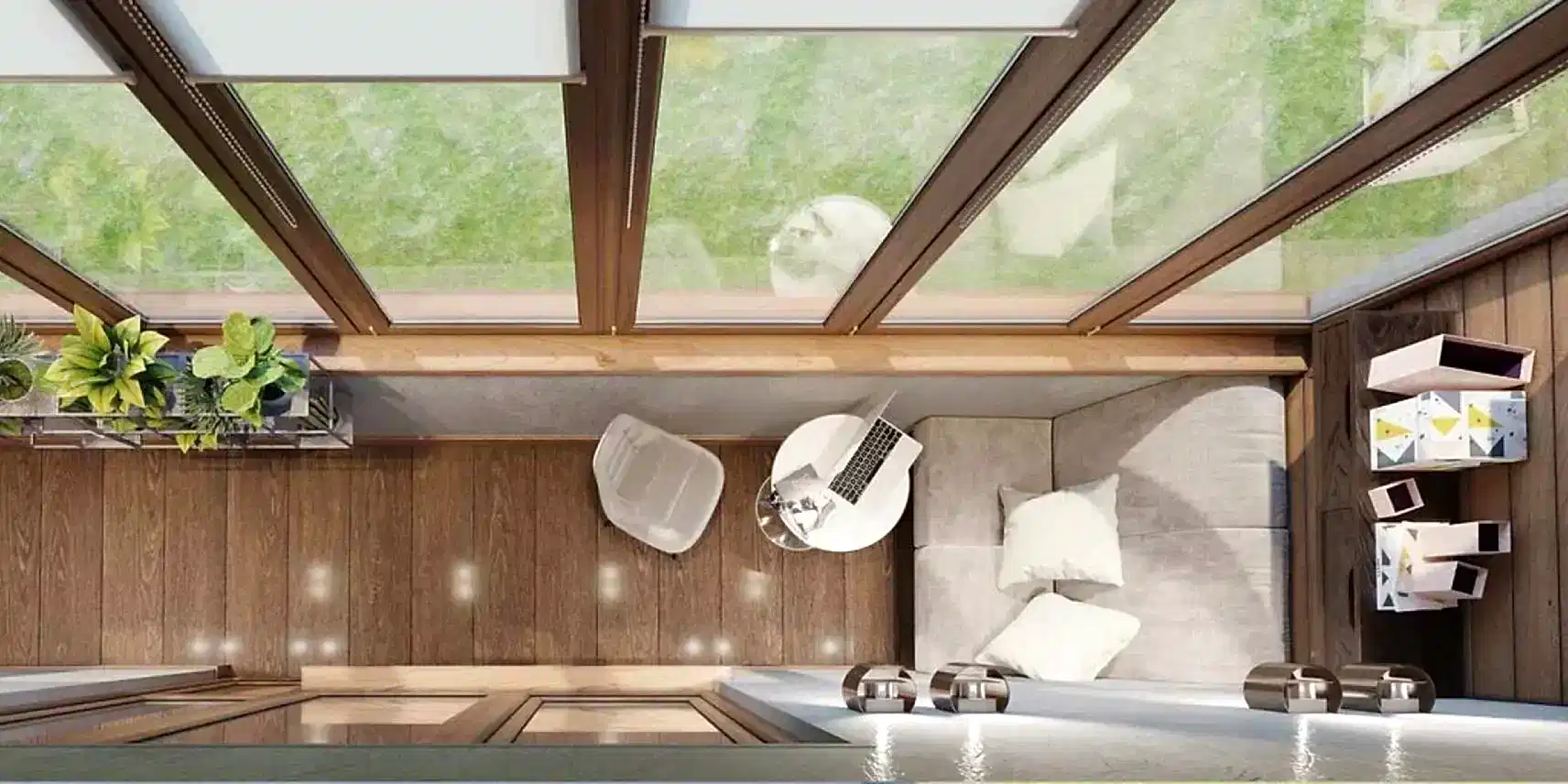 зона отдыха на балконе - вид сверху