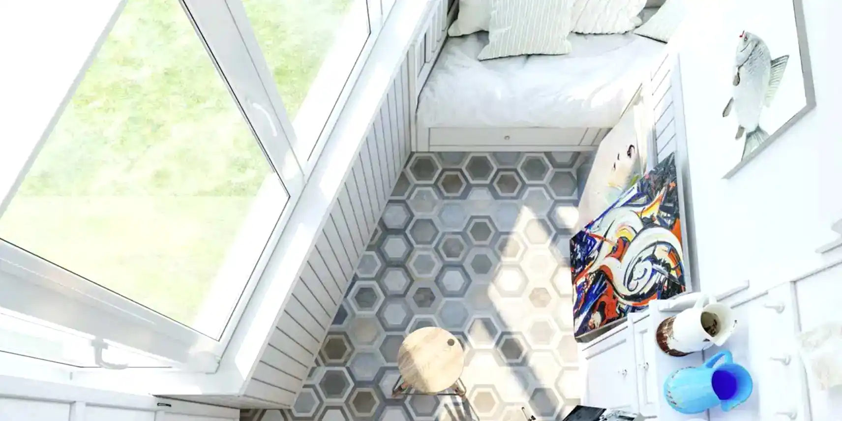 мастерская на лоджии - вид сверху