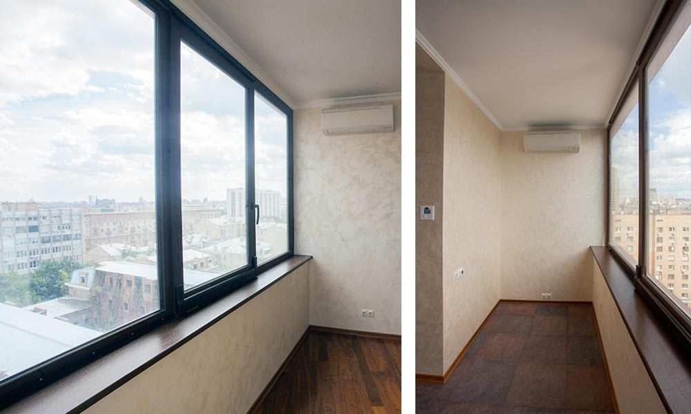 Отделка с утеплением и теплое остекление балкона