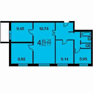 Дом II-49 планировка четырехкомнатной квартиры