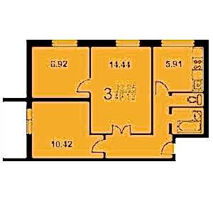 Дом II-49 планировка трехкомнатной квартиры 2