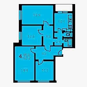 Дом КОПЭ планировка четырехкомнатной квартиры