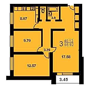 3-комнатная квартира П-42 Дом П-42 планировка трехкомнатной квартиры
