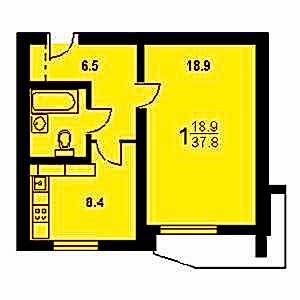 Дом П-44 планировка однокомнатной квартиры