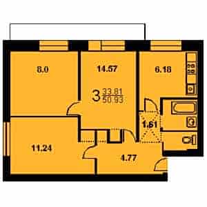 Хрущевка планировка трехкомнатной квартиры 3