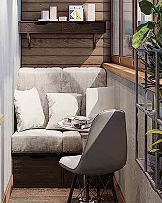 Создаём лаунж-зону на лоджии. Нюансы и этапы